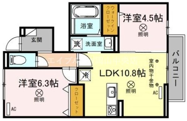 ブランノワール平田の物件間取画像